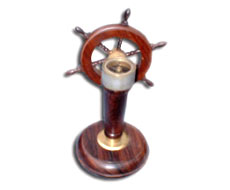 Rose Wood Wheel Compass