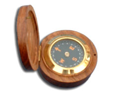 Wood Box Compass