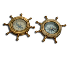 Paper Weight Wheel Compass With Set of Two Pcs