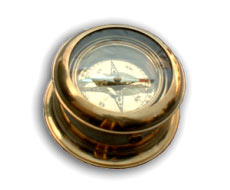 Brass Box Gimbled Compass
