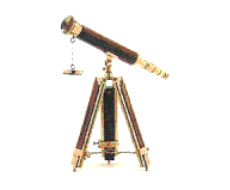 Wooden and Brass Stand Telescope