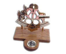 Table Top Nautical Sextant With Compass Stand