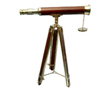 Wood Brass Stand Telescope