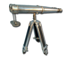 Binoculars with Wood Stand