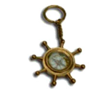 Wheel Key Chain Compass