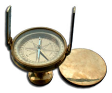 World Time Box Clock with Compass