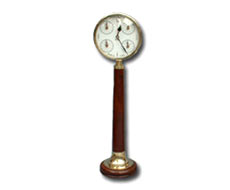 Wooden Stand World Time Clock