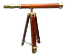 Wood Brass Stand Telescope