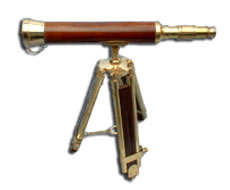 Brass Wood Stand Telescope