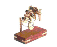 Nautical Sextant With Wood Base