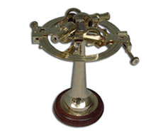 Round Nautical Sextant with Stand