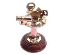 Mini Round Nautical Sextant with Stand