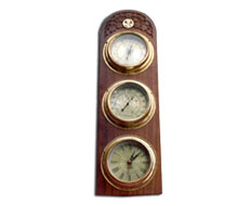 Wall Clock Hygrometer With Barometer