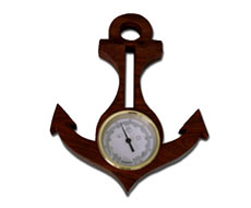 Wall Wood Anchor Barometer